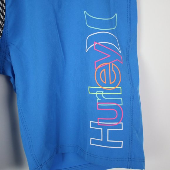 Hurley Mens 28" Solid Block Type Logo Swim Boardshorts - Picture 3 of 4